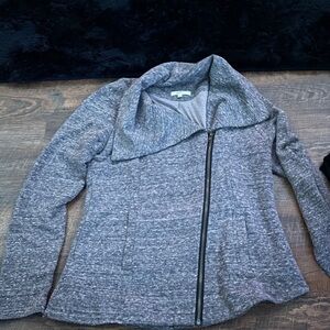 Mystree Size L side zip sweater - brown/gray